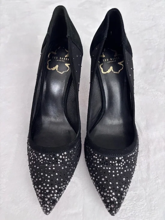 TED BAKER LONDON Ryalay Pointed Toe Diamante Crystal High Heel Pumps--6.5 - Picture 2 of 14